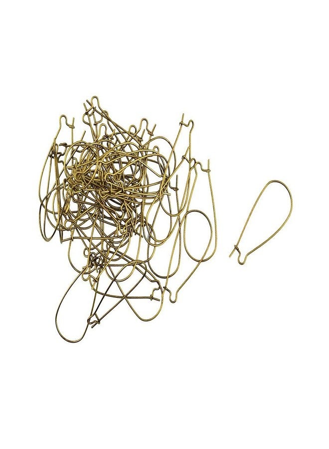 Excellentcrafts Kidney Hooks for Earring Jewellery Making (Pack of 10 Pairs) (10x18mm, Bronze Antique) - Image 1